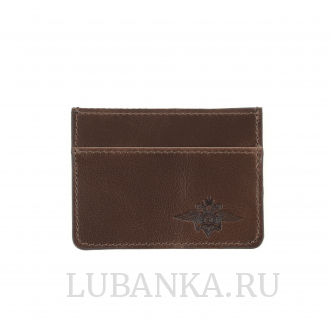 Картхолдер двухсторонний МВД темно коричневый