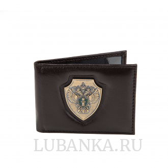 Обложка для удостоверения Прокуратура с жетоном узкая пухлая коричневая