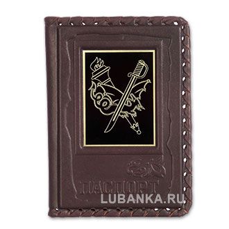 Обложка для паспорта «Уголовный розыск», бордовая